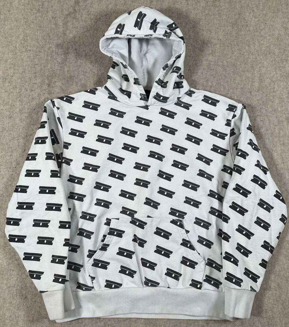 G59 Records Razor Blade Logo All-Over Print Hoodie Brand New Sz LG